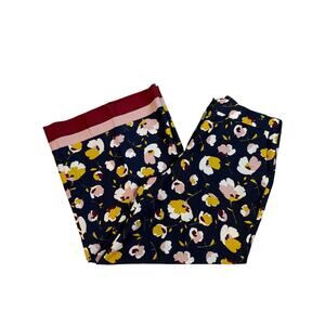 Boden Wide Leg Trousers Floral Boho Pants Artsy Sz 10 Corporate Office Hippie